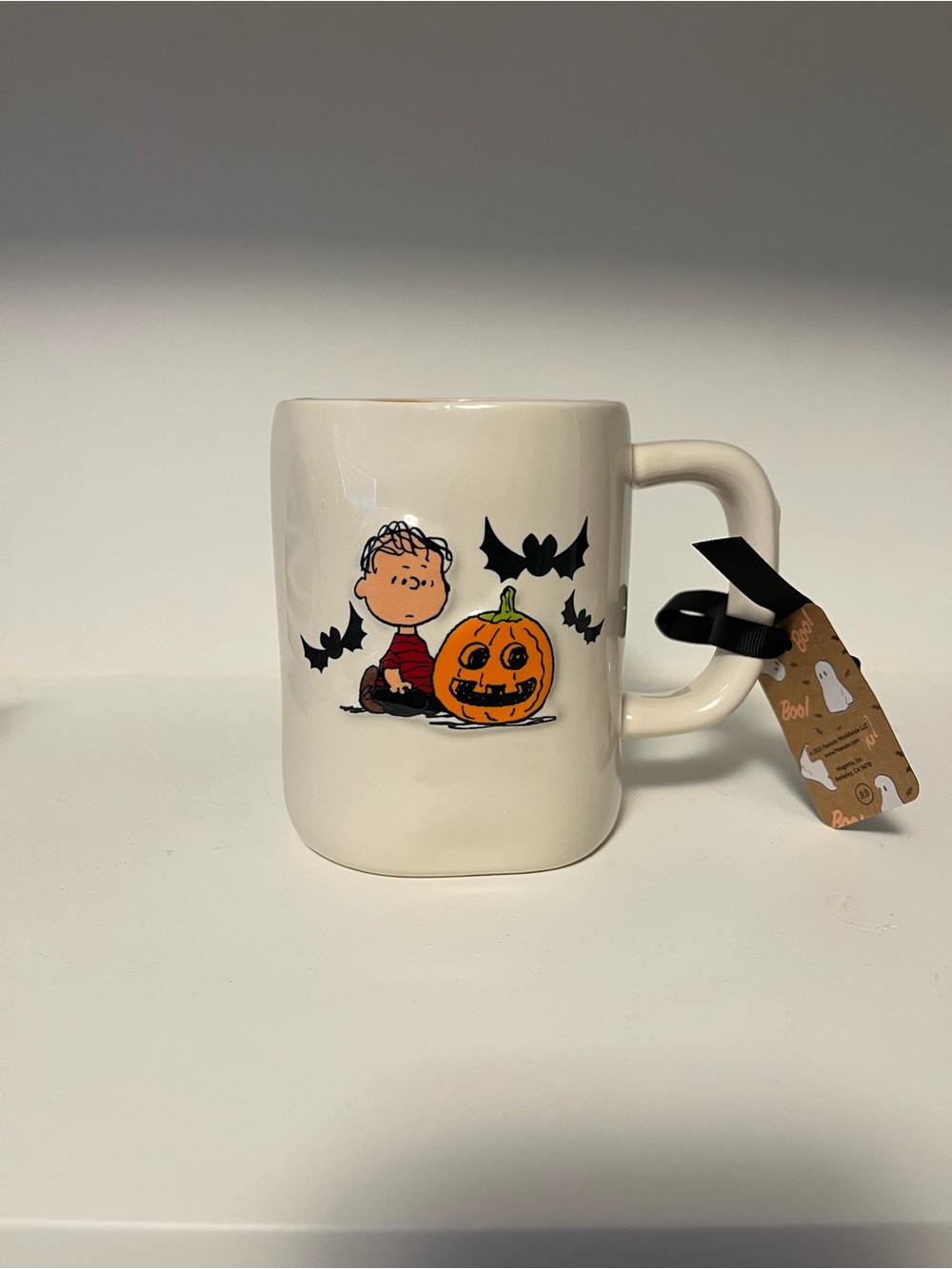 Peanuts X Rae Dunn Spooky Linus Pumpkin Mug NWT